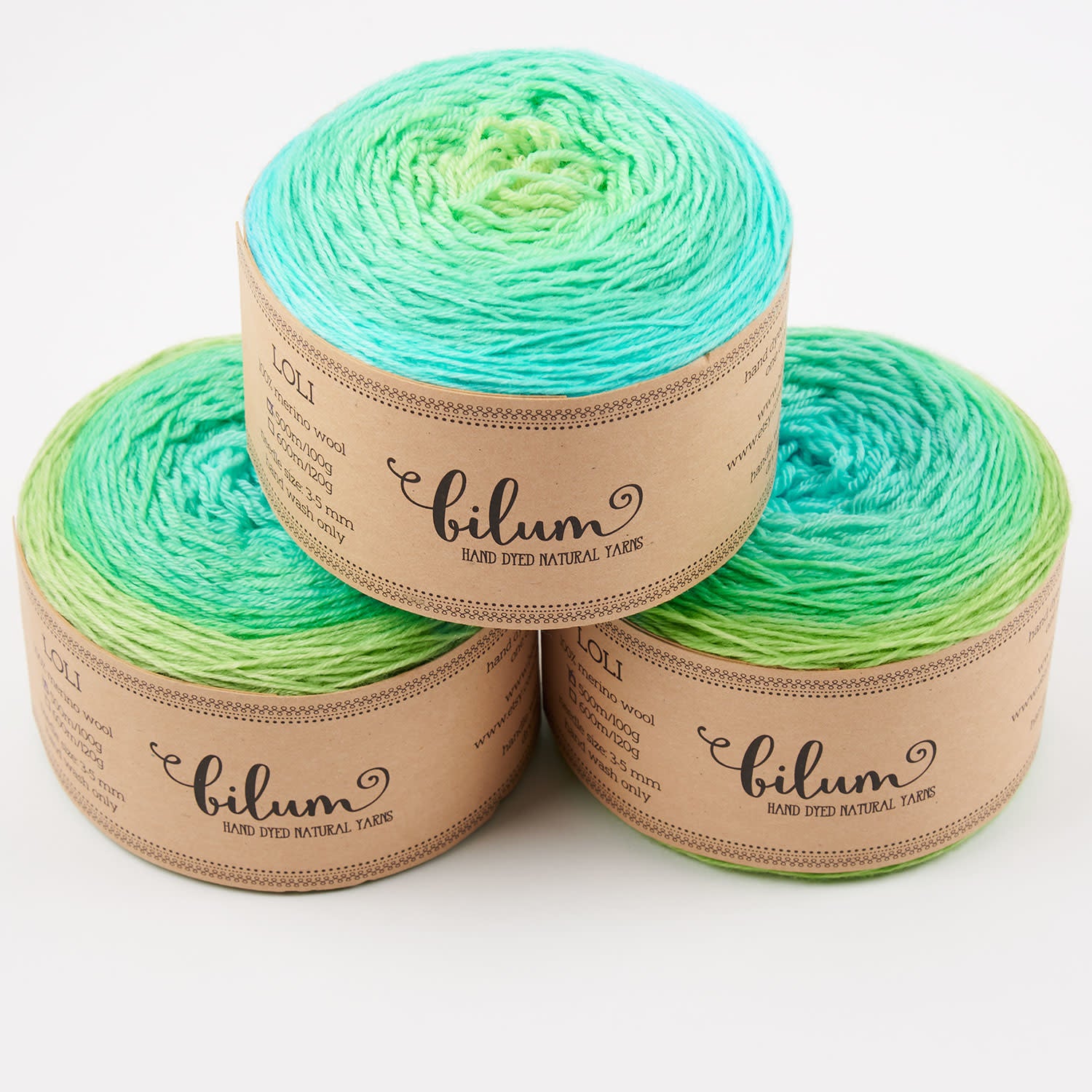 Bilum LOLI - 27 ZOLI Merino wool Fingering turquoise neon Yarn