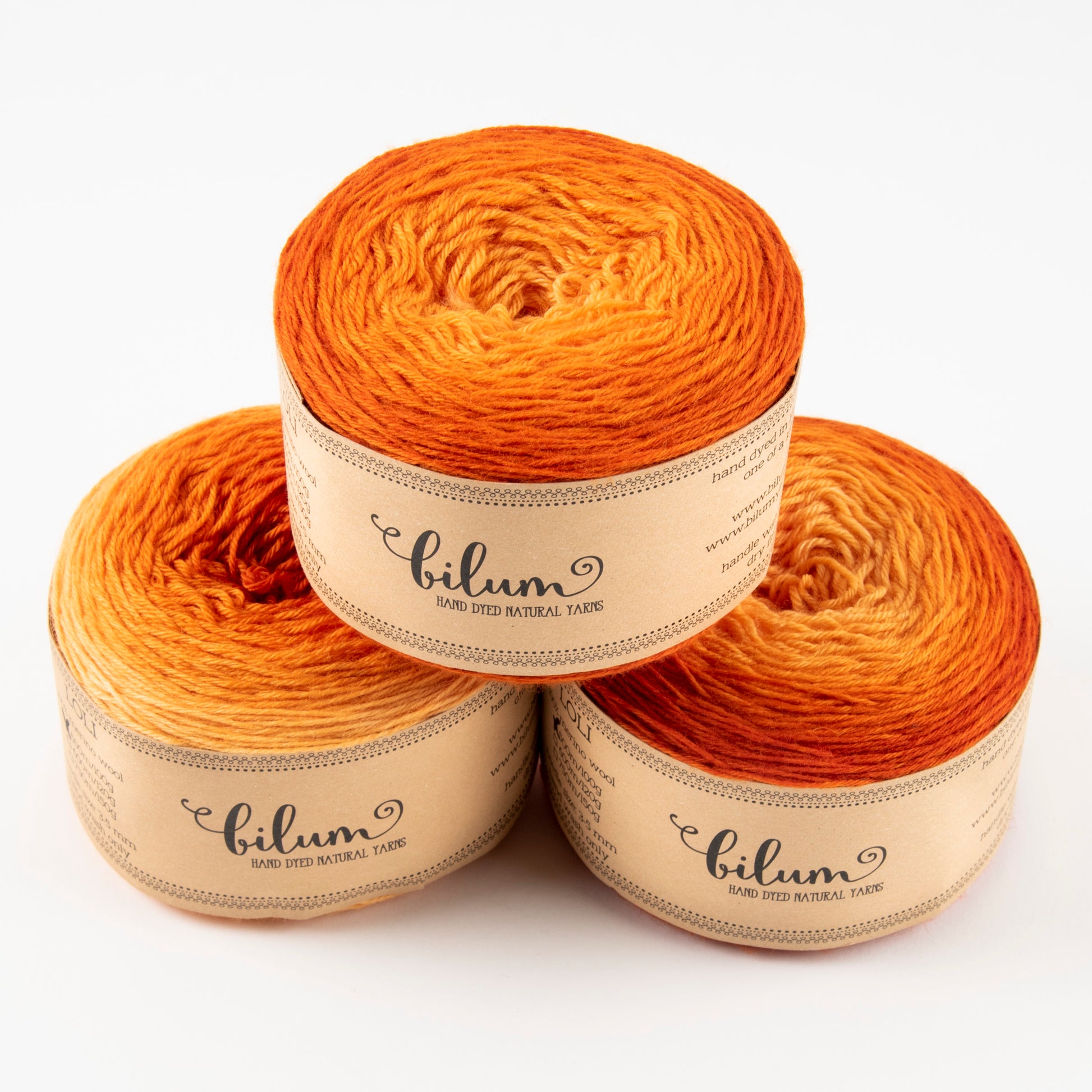 Bilum LOLI - 283 BEAM Merino wool Fingering orange Yarn