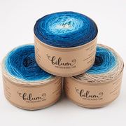Bilum LOLI - 29 RUDI Merino wool Fingering blue Yarn