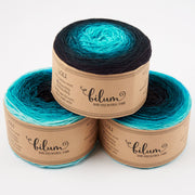 Bilum LOLI - 31 TAMARA Merino wool Fingering turquoise blue black Yarn