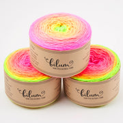 Bilum LOLI - 36 REBEKA Merino wool Fingering neon multicolour Yarn