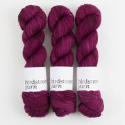 Birdstreet Yarn BIRDSTREET BFL - BEAUJOLAIS BFL Wool Blue Faced Leicester Nylon Fingering fuchsia Yarn
