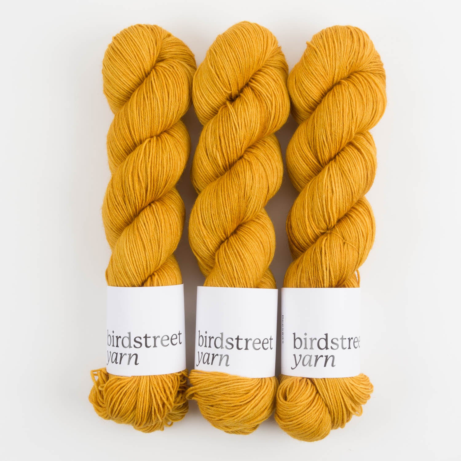 Birdstreet Yarn BIRDSTREET BFL - BEESWAX BFL Wool Blue Faced Leicester Nylon Fingering yellow Yarn