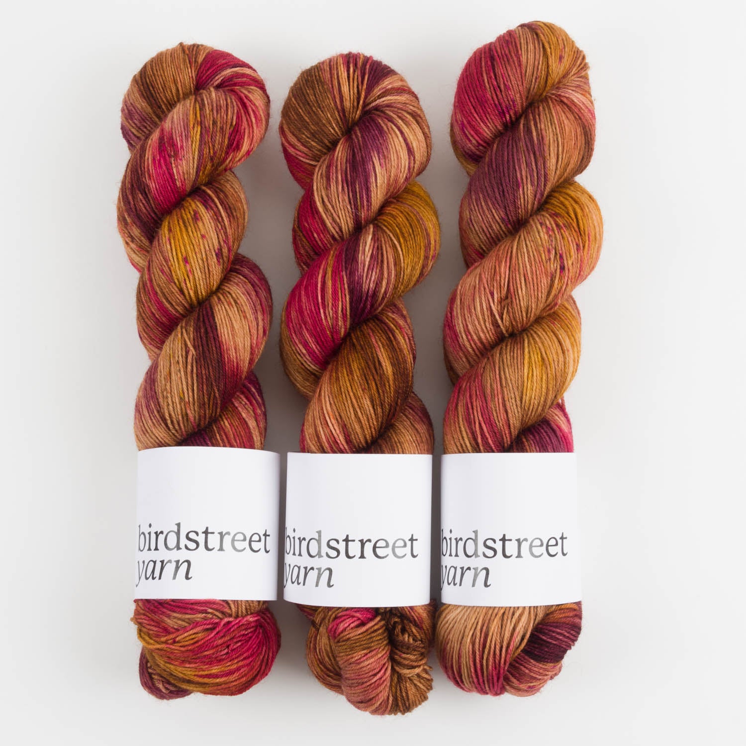 Birdstreet Yarn BIRDSTREET BFL - FALLIN' FOR YOU BFL Wool Blue Faced Leicester Nylon Fingering brown multicolour Yarn