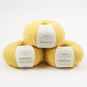 CaMaRose SNEFNUG - CITRONGUL Alpaca Cotton Merino wool Aran yellow Yarn