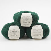 CaMaRose SNEFNUG - MØRKEGRØN Alpaca Cotton Merino wool Aran green Yarn