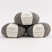 CaMaRose SNEFNUG NATUR - MELLEMGRÅ Alpaca Cotton Merino wool Aran grey Yarn