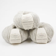 CaMaRose SNEFNUG NATUR - MUSEGRÅ Alpaca Cotton Merino wool Aran grey Yarn