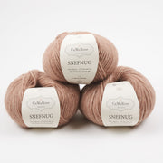 CaMaRose SNEFNUG - PUDDER Alpaca Cotton Merino wool Aran pink Yarn