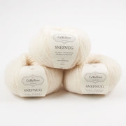 CaMaRose SNEFNUG - SNEHVID Alpaca Cotton Merino wool Aran white Yarn
