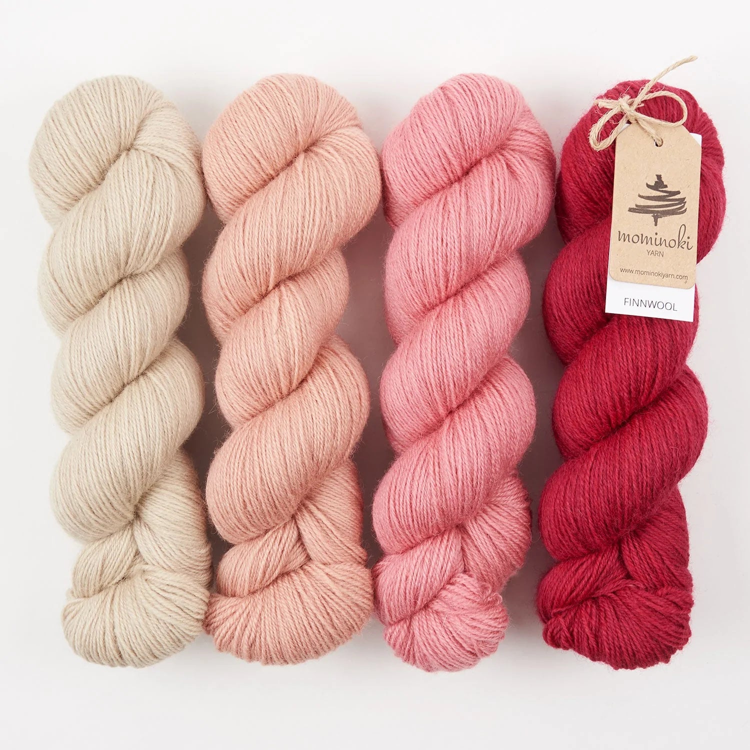 Mominoki Yarn BLUSH TEA Wool Fingering Quick Kits