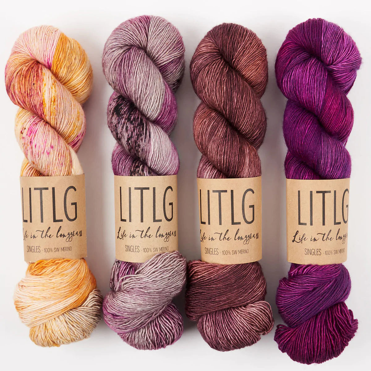 Life in The Long Grass ROSEGOLD BAROQUE Merino wool Fingering Quick Kits