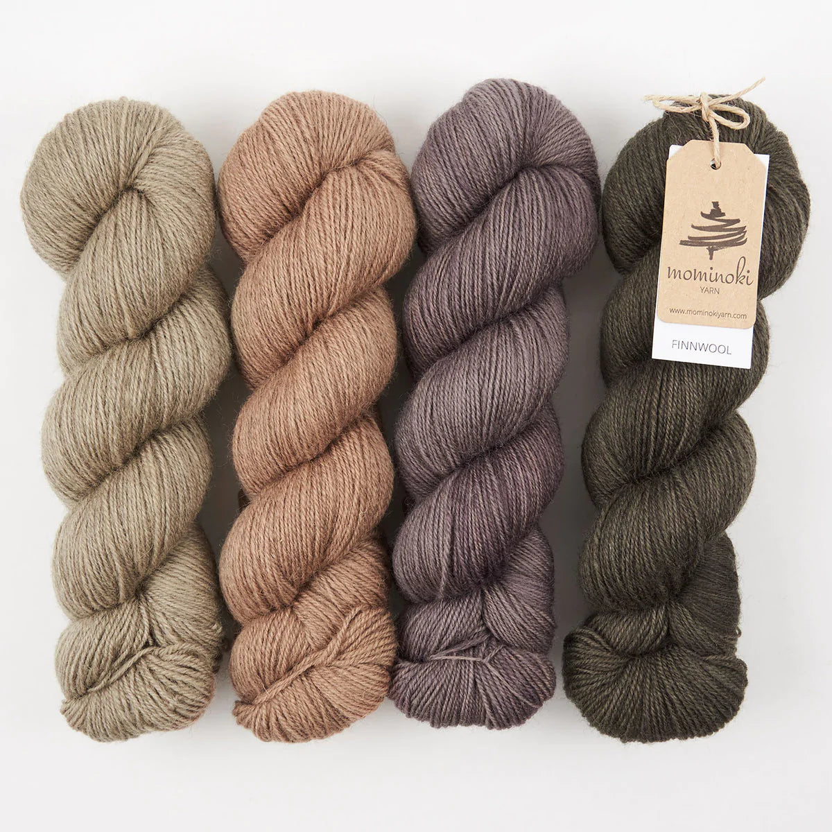 Mominoki Yarn MOCHA TEAK Wool Fingering Quick Kits
