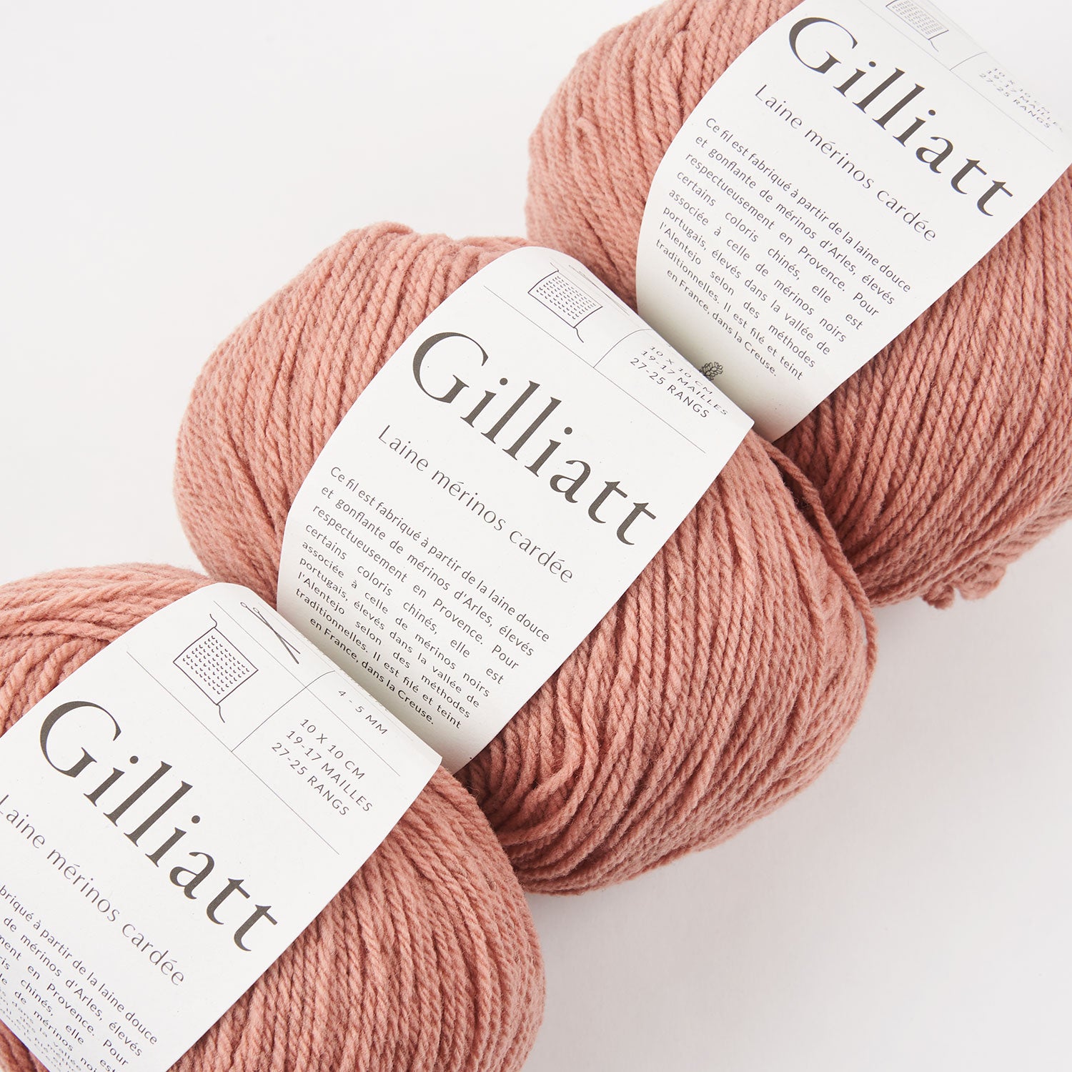 De Rerum Natura GILLIATT - ARGILE Merino wool Worsted peach Yarn