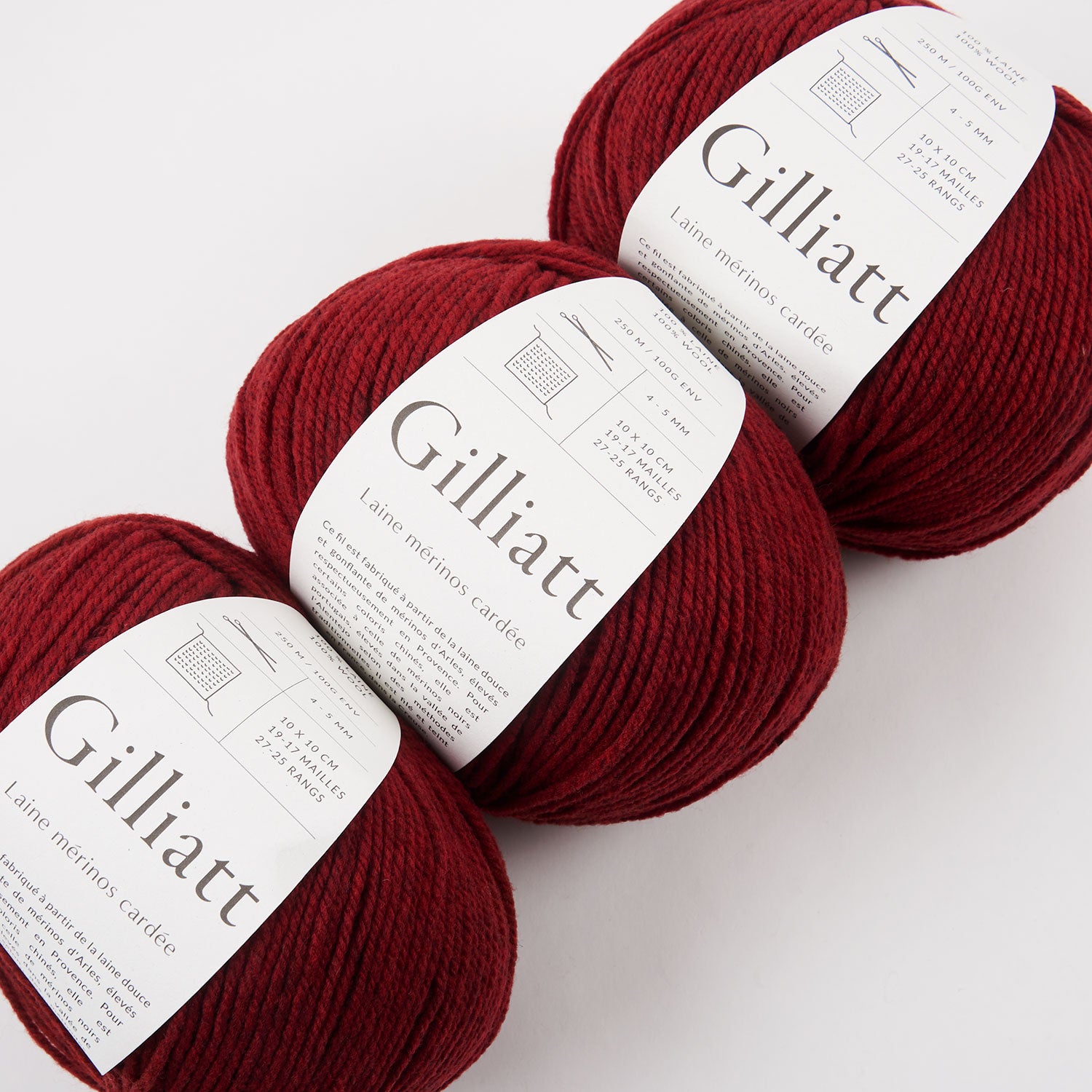 De Rerum Natura GILLIATT - AUBÉPINE Merino wool Worsted red Yarn