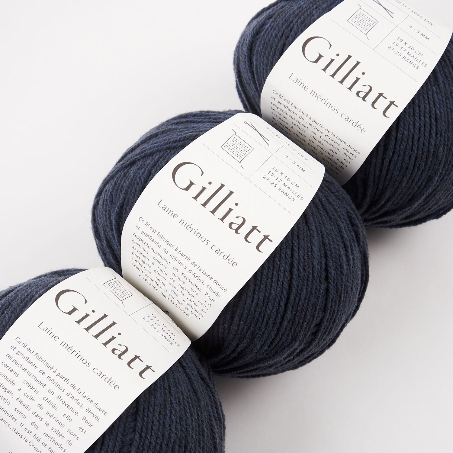 De Rerum Natura GILLIATT - BALEINE BLEUE Merino wool Worsted blue Yarn