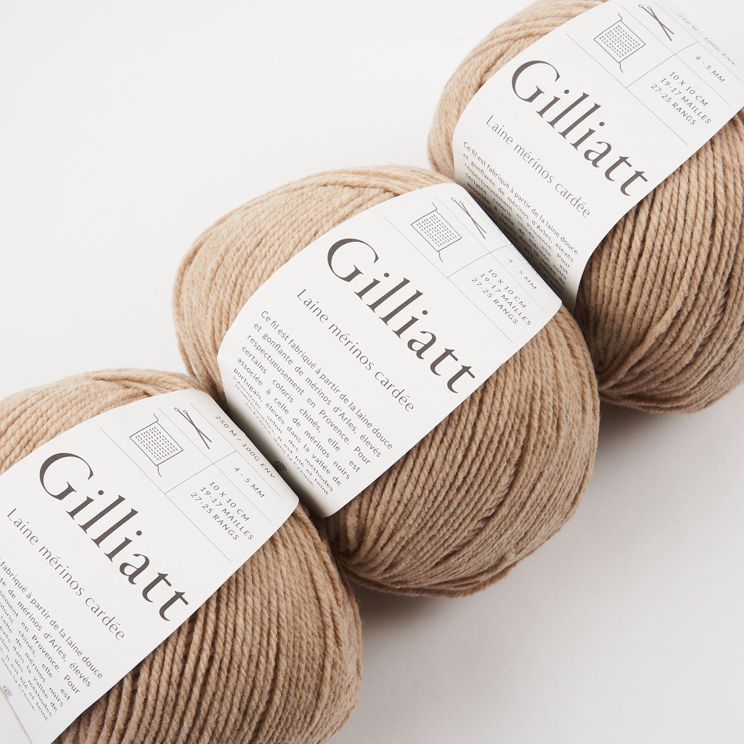 De Rerum Natura GILLIATT - BICHE Merino wool Worsted beige Yarn