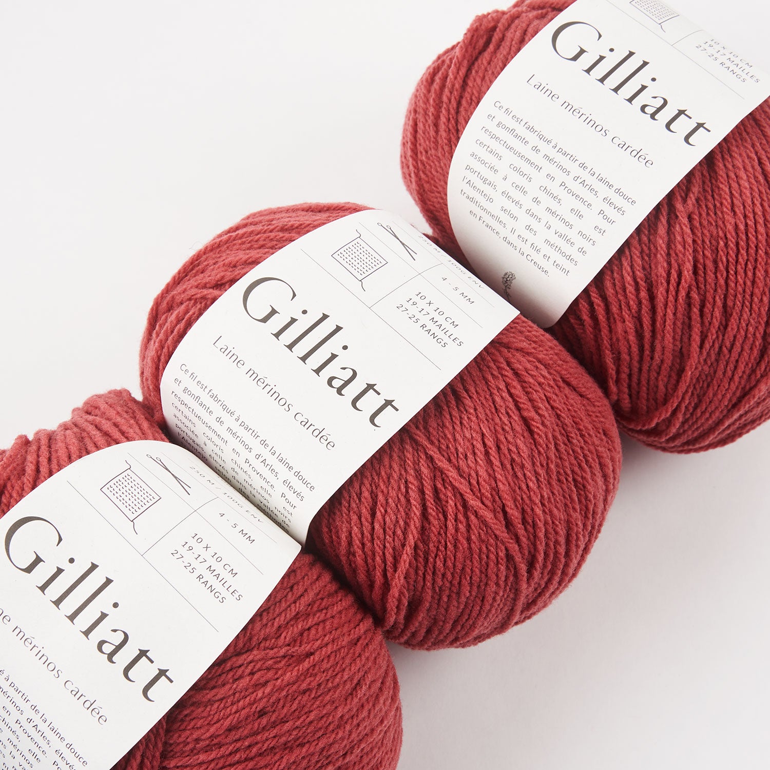 De Rerum Natura GILLIATT - BOIS DE ROSE Merino wool Worsted red pink Yarn
