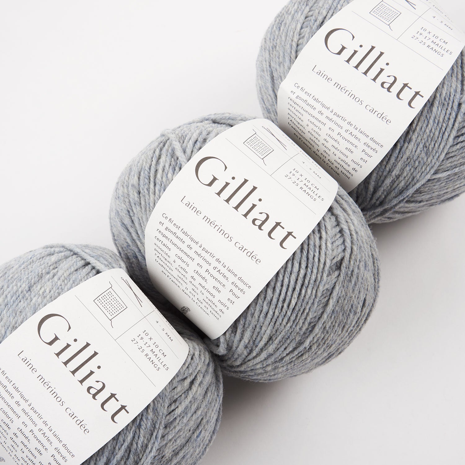 De Rerum Natura GILLIATT - BROUILLARD Merino wool Worsted grey Yarn