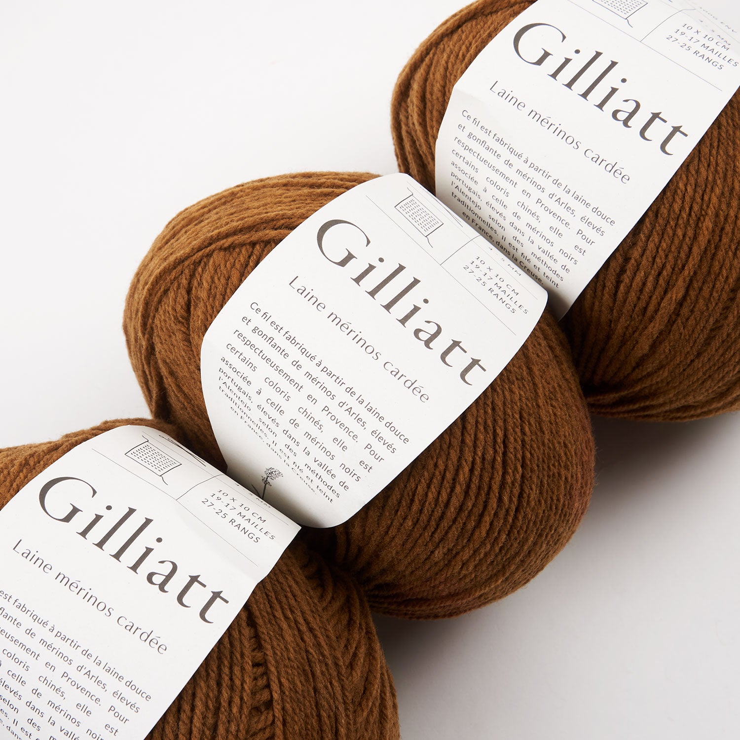 De Rerum Natura GILLIATT - CARAMEL Merino wool Worsted brown Yarn