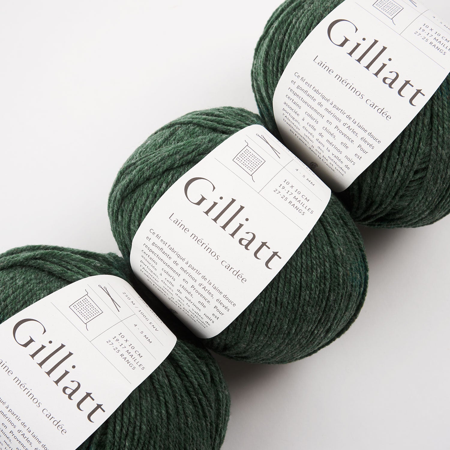 De Rerum Natura GILLIATT - CÈDRE Merino wool Worsted green Yarn
