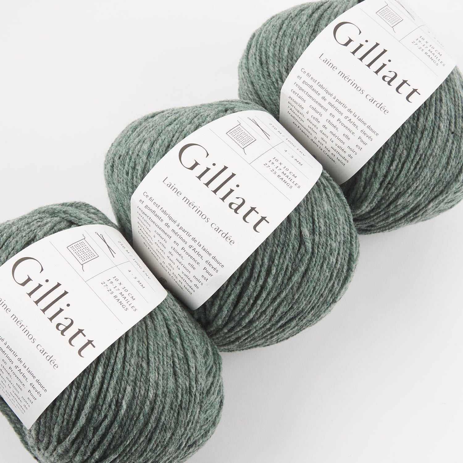 De Rerum Natura GILLIATT - EUCALYPTUS Merino wool Worsted green Yarn
