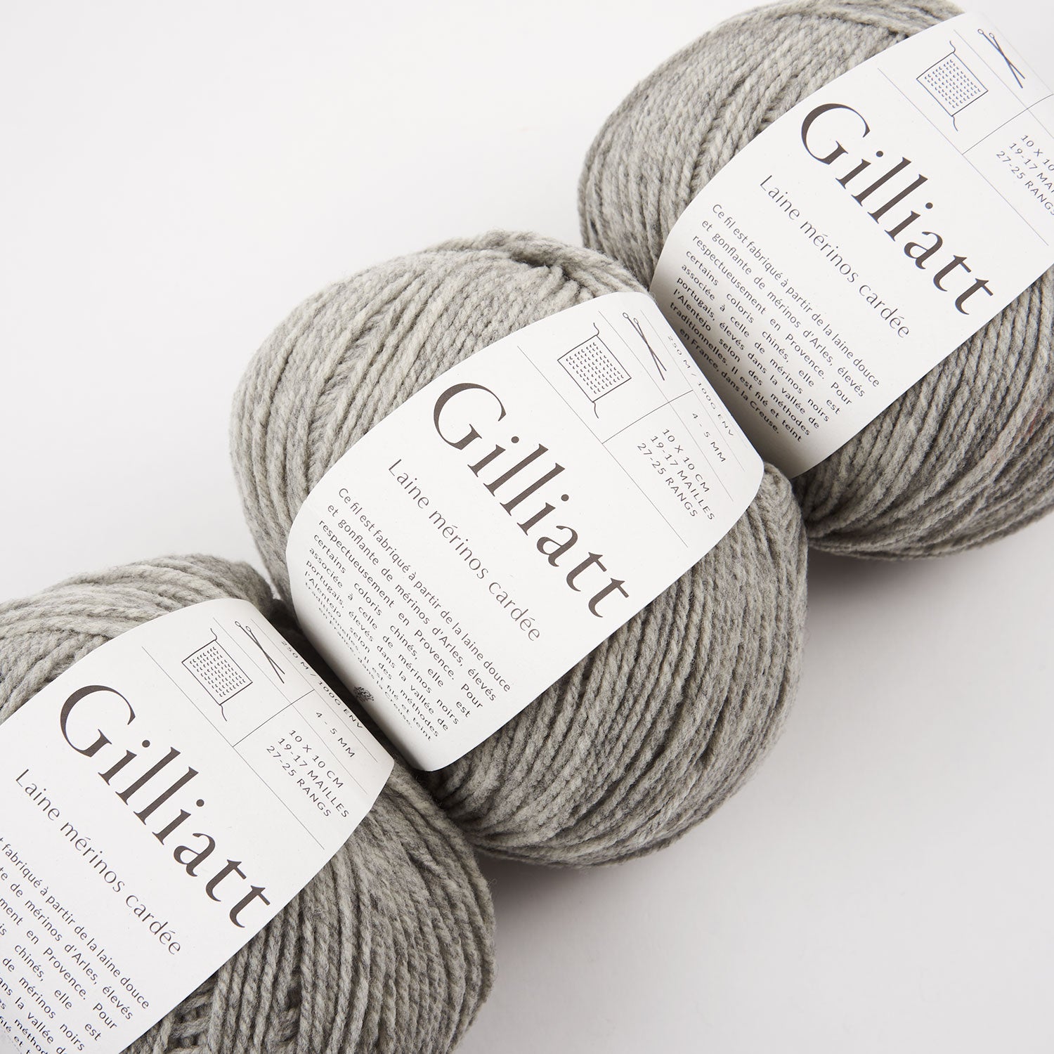 De Rerum Natura GILLIATT - GOÉLAND Merino wool Worsted grey Yarn