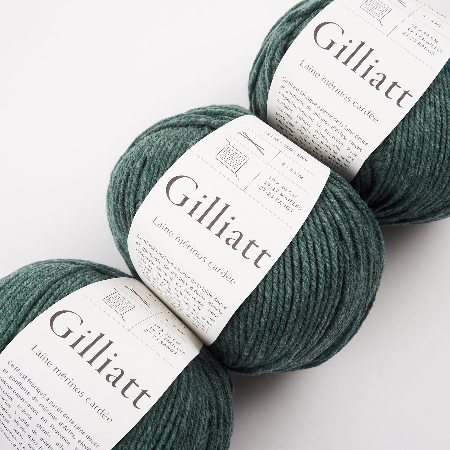 De Rerum Natura GILLIATT - IROISE Merino wool Worsted turquoise green Yarn