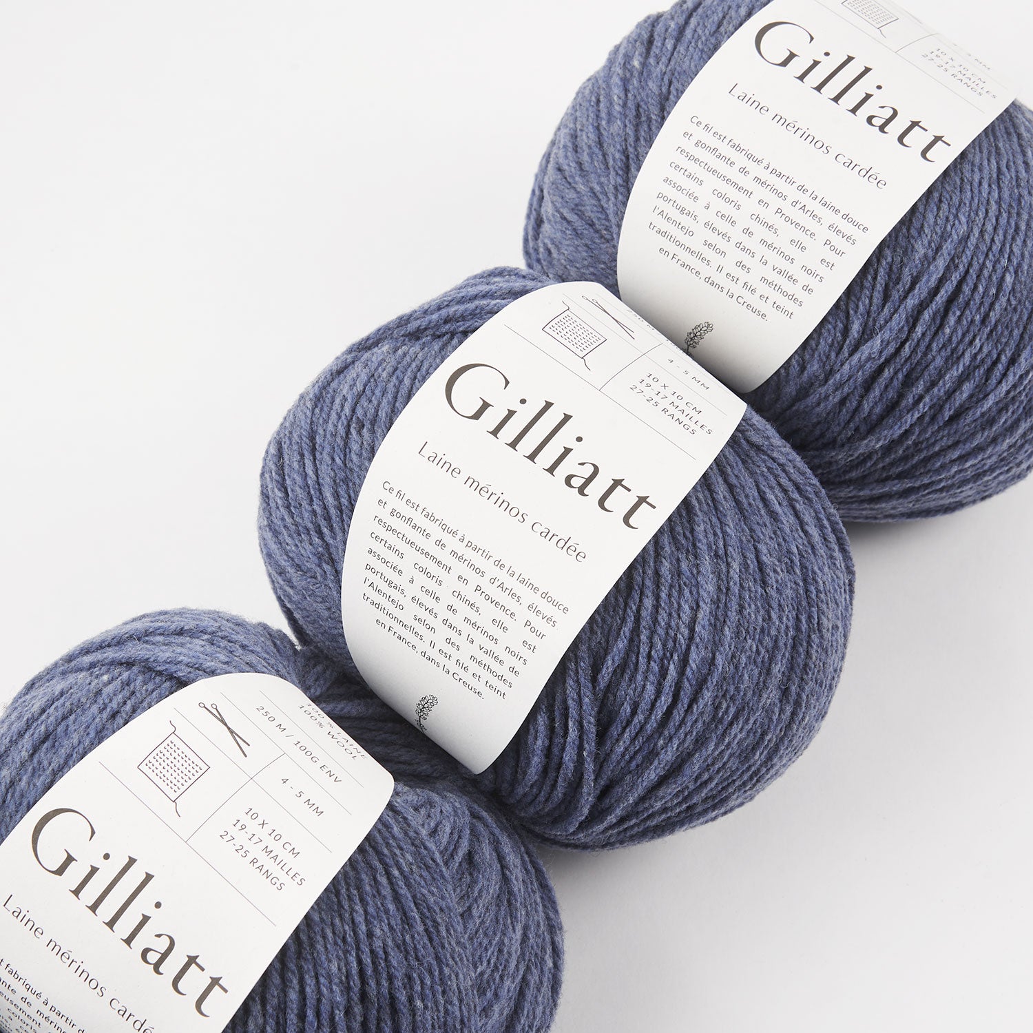 De Rerum Natura GILLIATT - L'HEURE BLEUE Merino wool Worsted blue Yarn