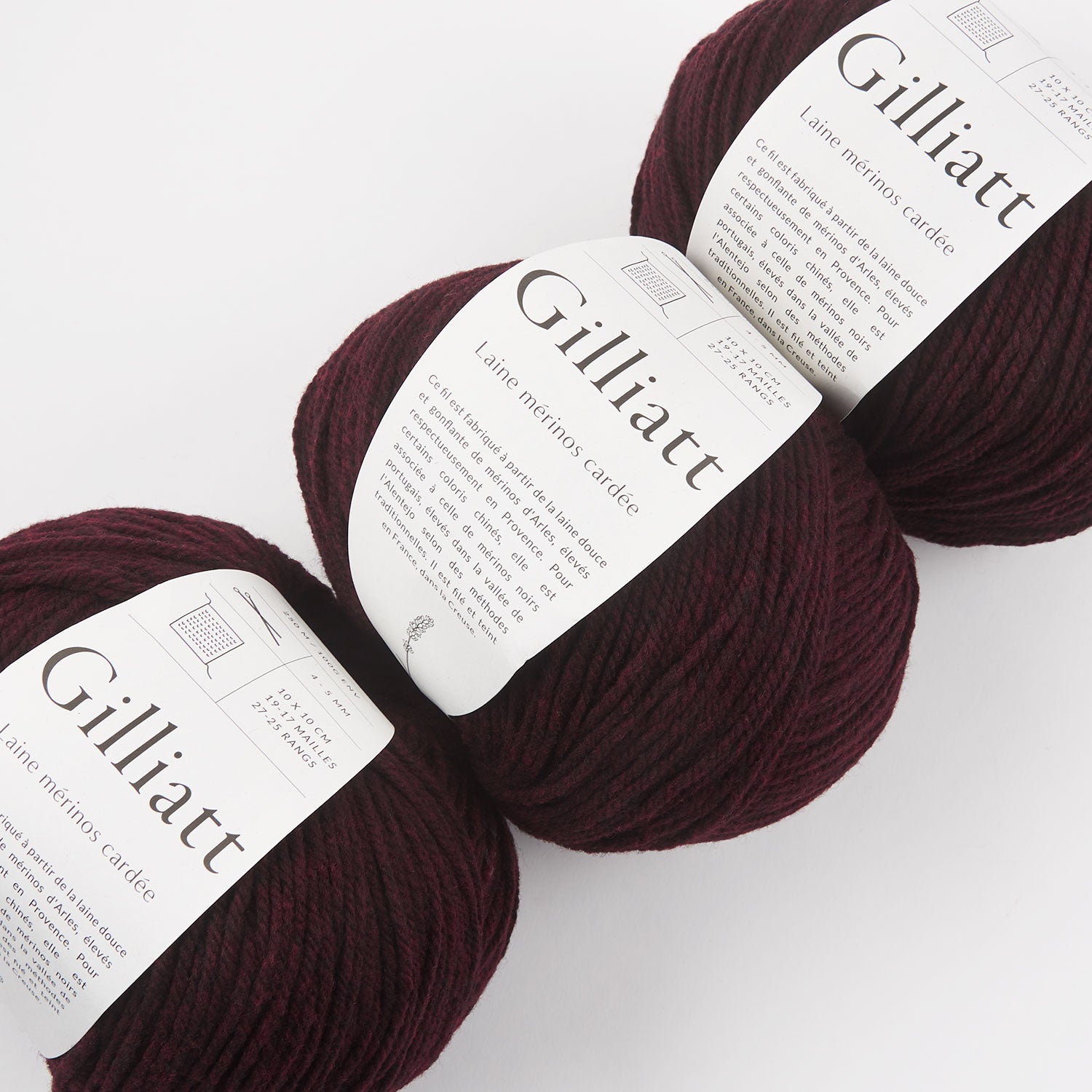 De Rerum Natura GILLIATT - MERLOT Merino wool Worsted red purple Yarn