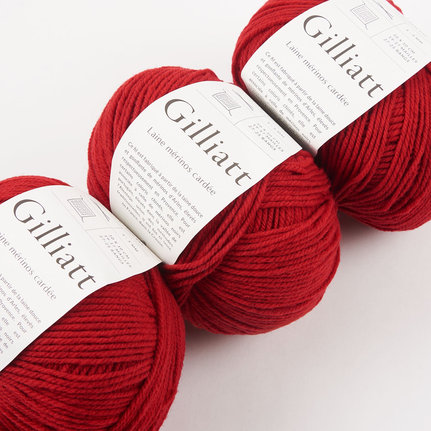 De Rerum Natura GILLIATT - PAVOT Merino wool Worsted red Yarn