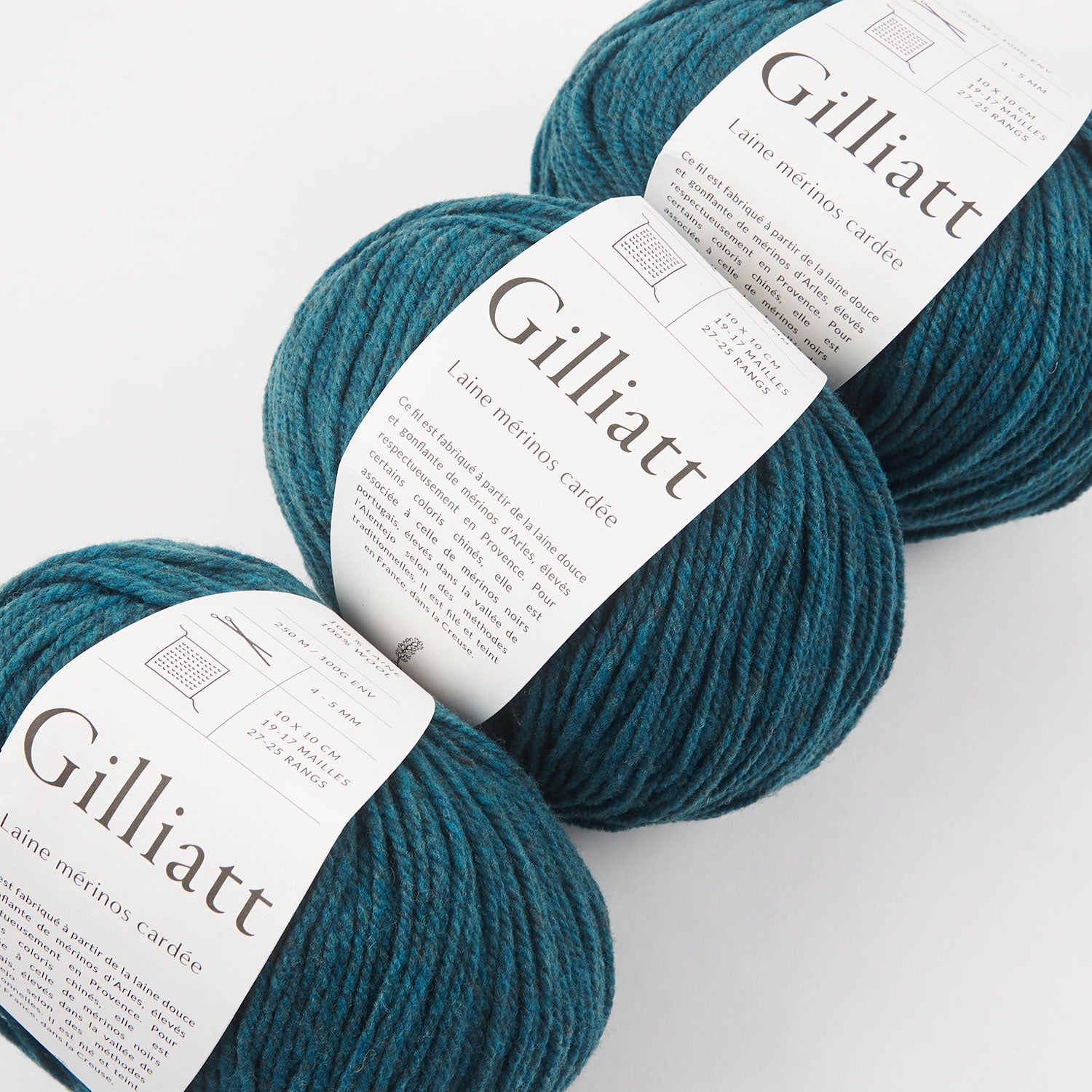 De Rerum Natura GILLIATT - PLUME Merino wool Worsted turquoise Yarn