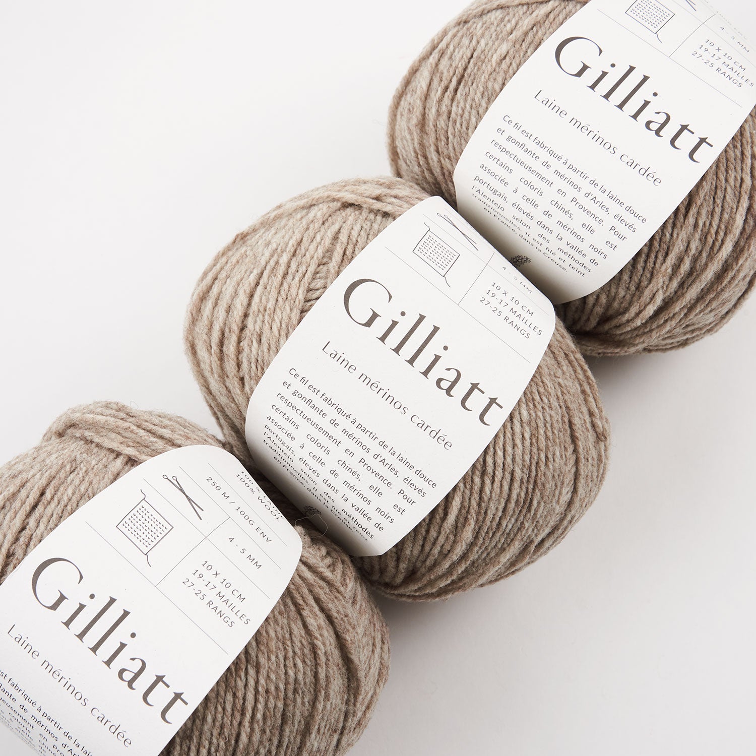 De Rerum Natura GILLIATT - POIVRE ET SEL Merino wool Worsted beige Yarn