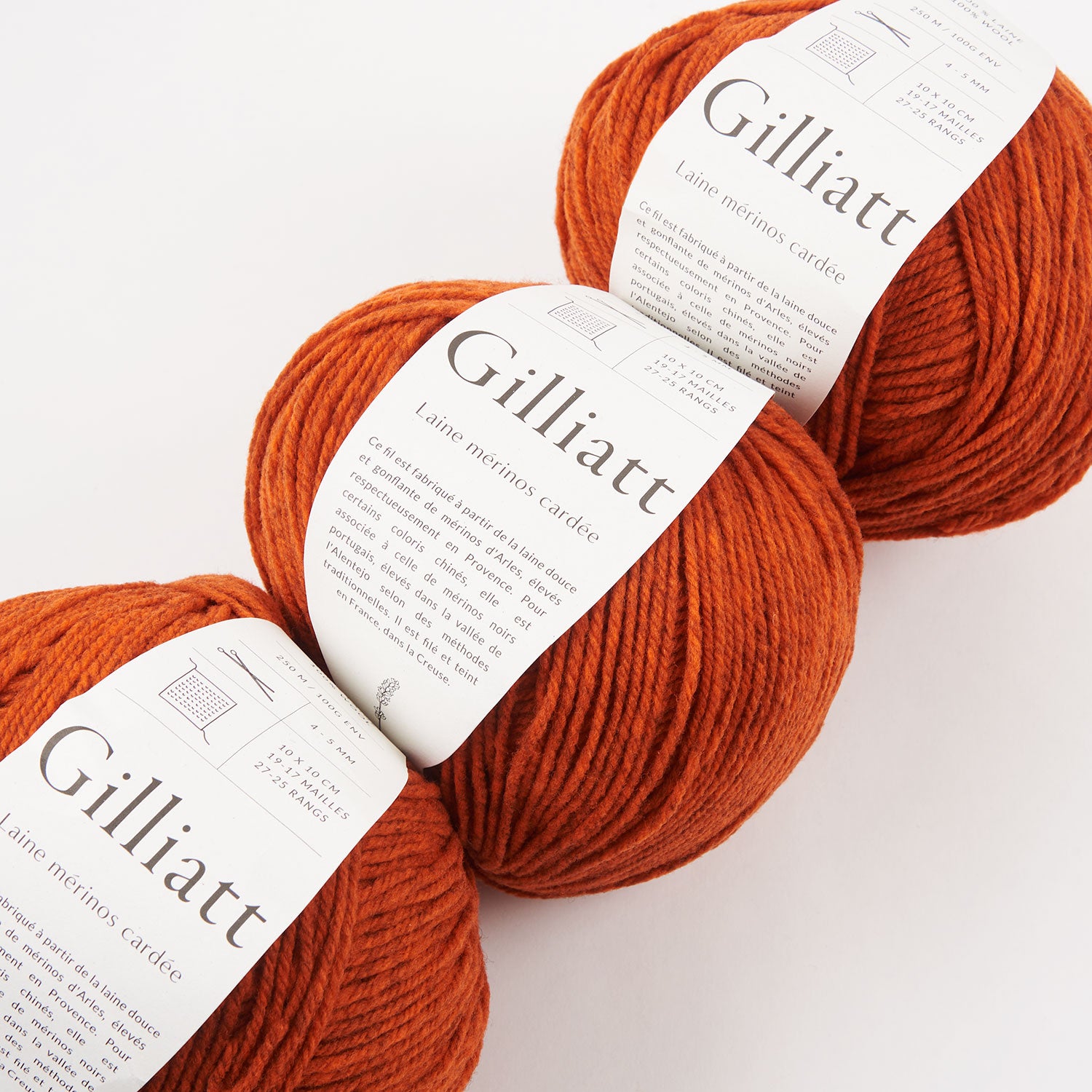 De Rerum Natura GILLIATT - POTIMARRON Merino wool Worsted orange Yarn