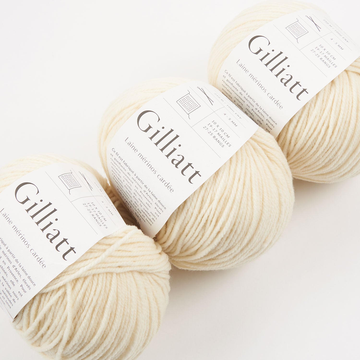 De Rerum Natura GILLIATT - SEL Merino wool Worsted white Yarn