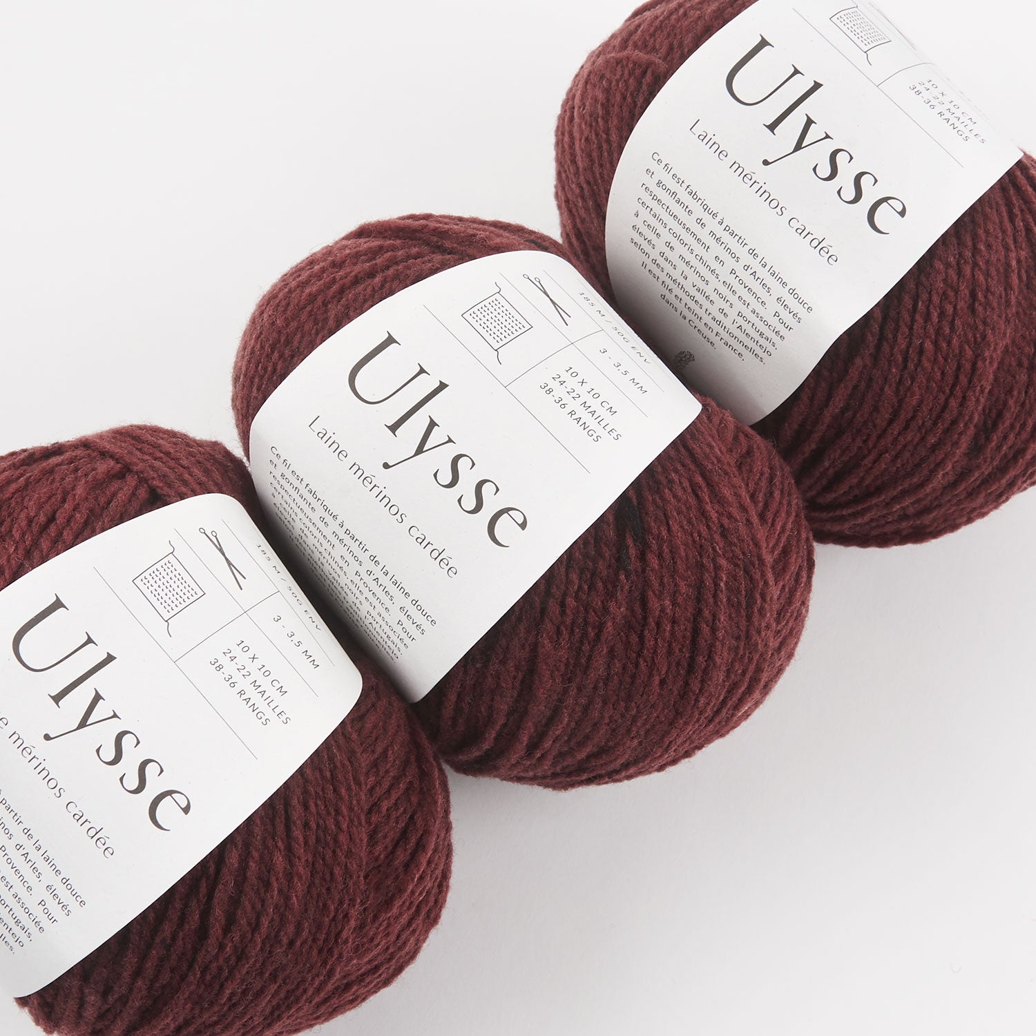 De Rerum Natura ULYSSE - AMARANTE Merino wool Sport red Yarn