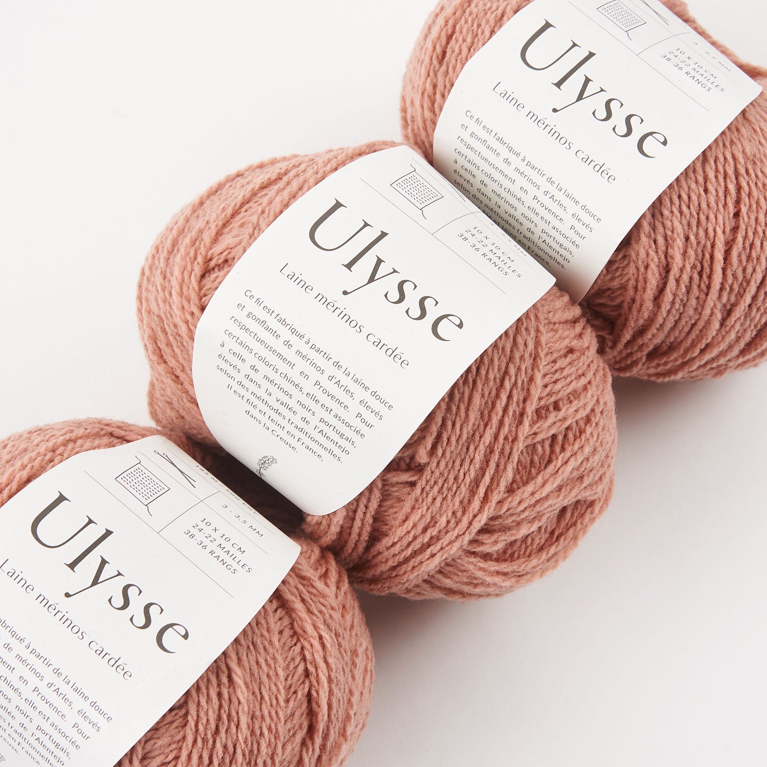 De Rerum Natura ULYSSE - ARGILE Merino wool Sport pink coral Yarn