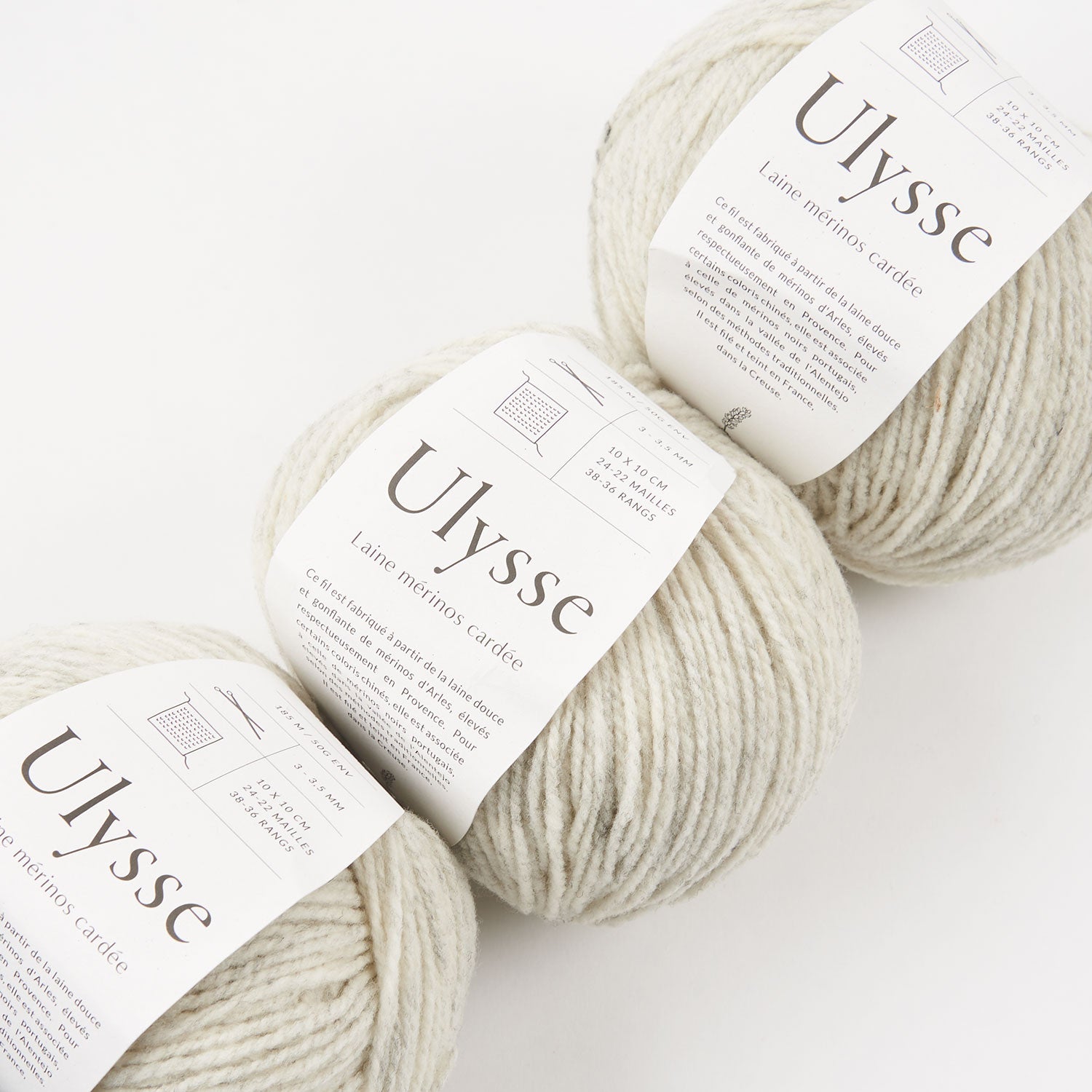 De Rerum Natura ULYSSE - BOULEAU Merino wool Sport white Yarn