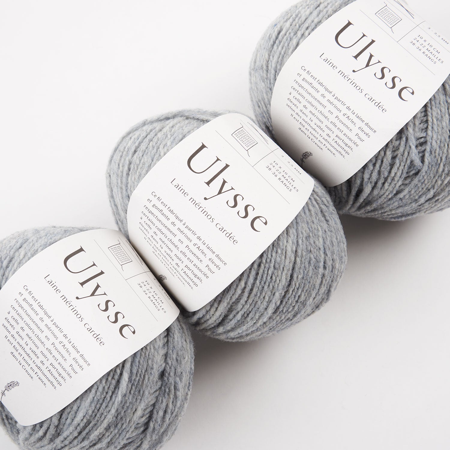 De Rerum Natura ULYSSE - BROUILLARD Merino wool Sport grey Yarn