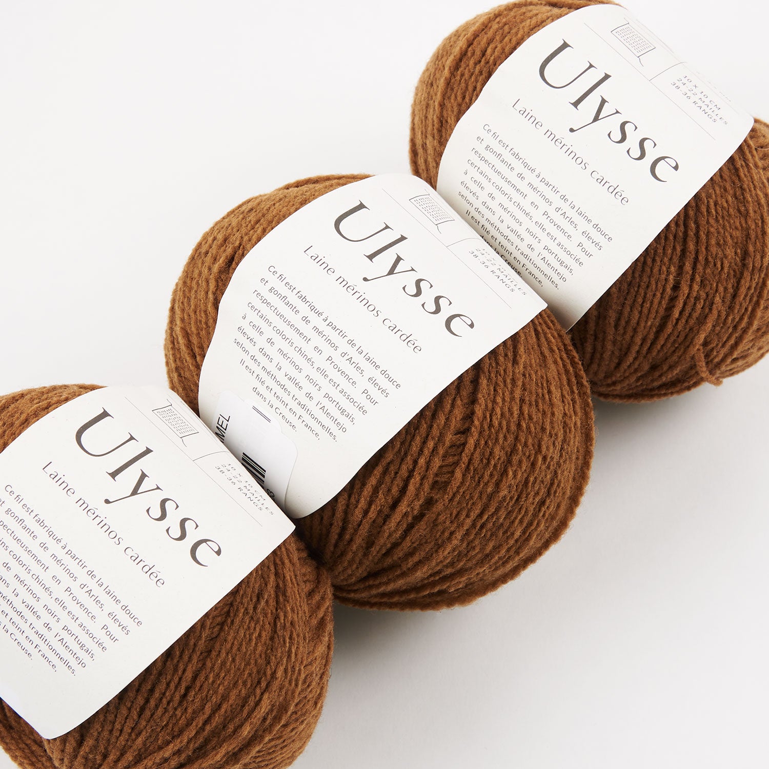 De Rerum Natura ULYSSE - CARAMEL Merino wool Sport brown Yarn
