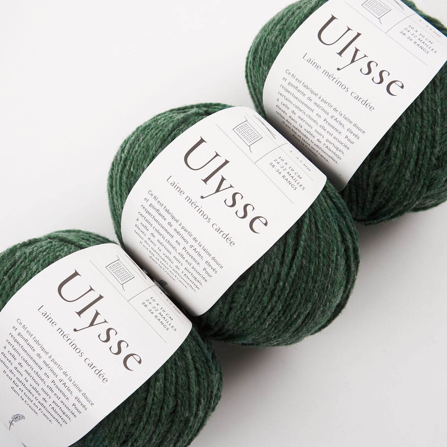 De Rerum Natura ULYSSE - CÈDRE Merino wool Sport green Yarn