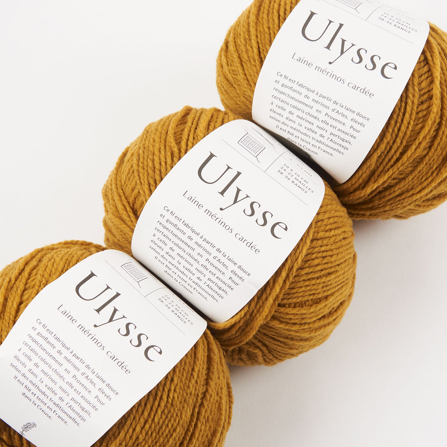 De Rerum Natura ULYSSE - DORÉ Merino wool Sport yellow brown Yarn