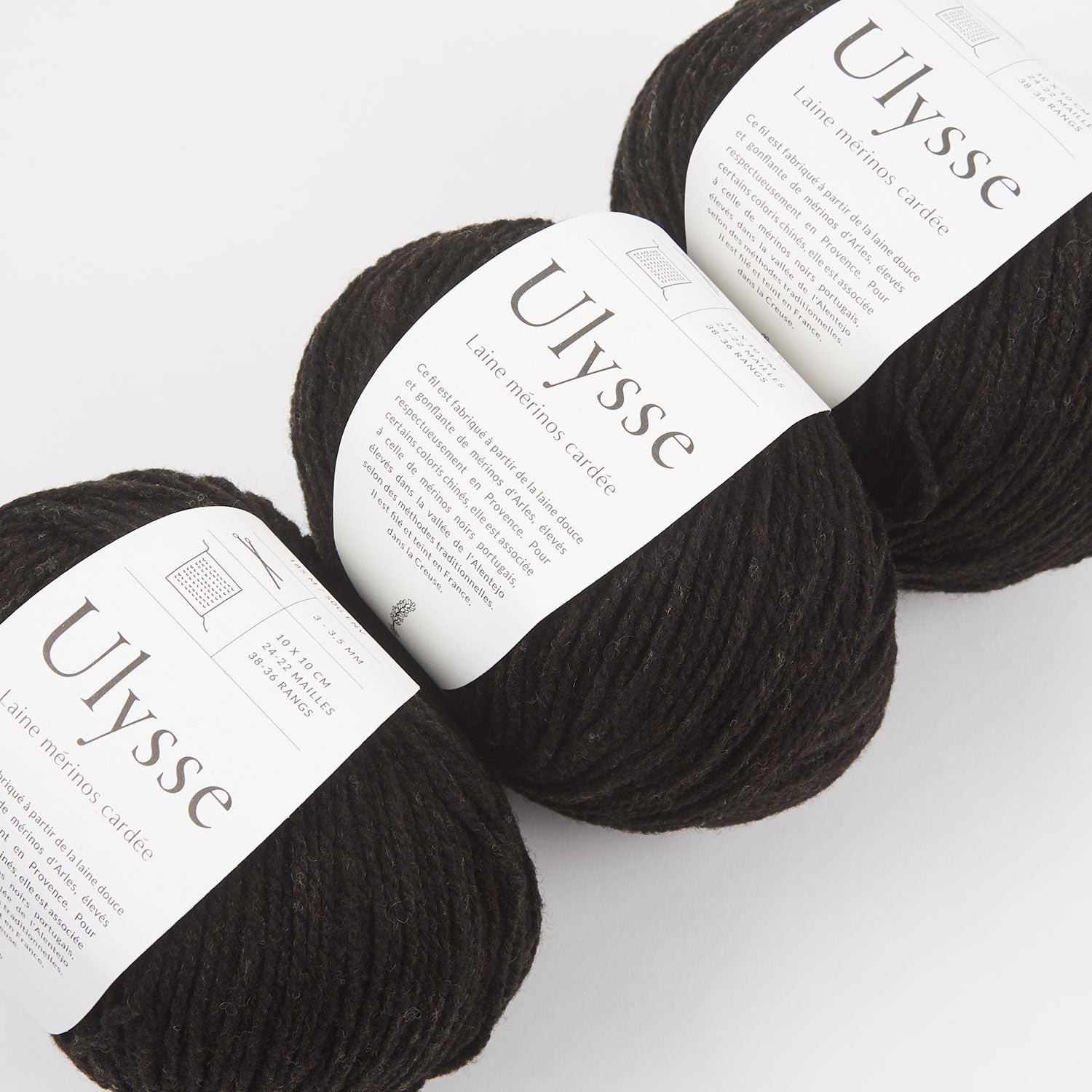 De Rerum Natura ULYSSE - EBÈNE Merino wool Sport black Yarn