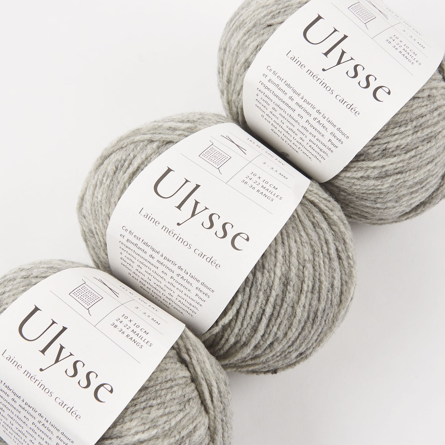 De Rerum Natura ULYSSE - GOÉLAND Merino wool Sport grey Yarn