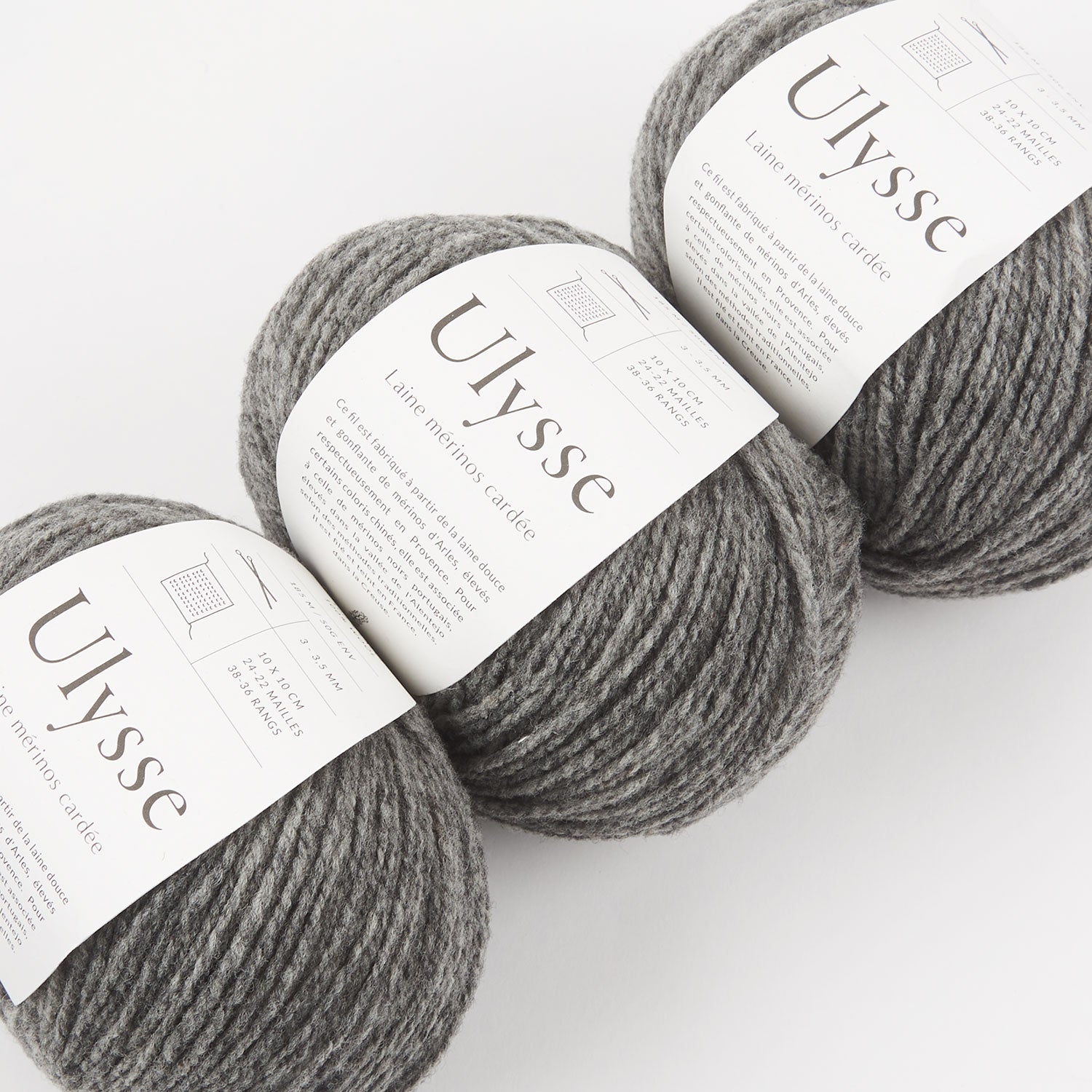 De Rerum Natura ULYSSE - GRANIT Merino wool Sport grey Yarn