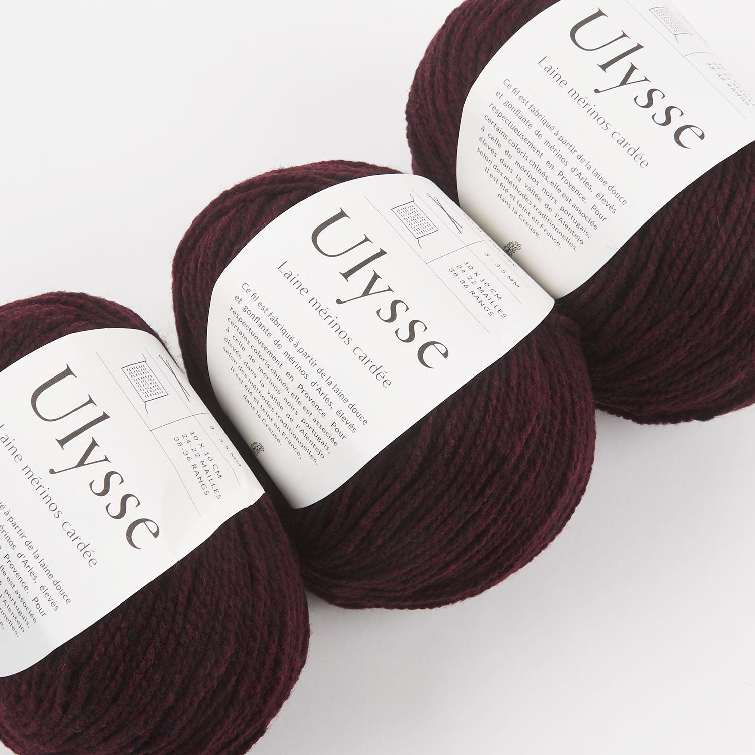 De Rerum Natura ULYSSE - MERLOT Merino wool Sport red purple Yarn