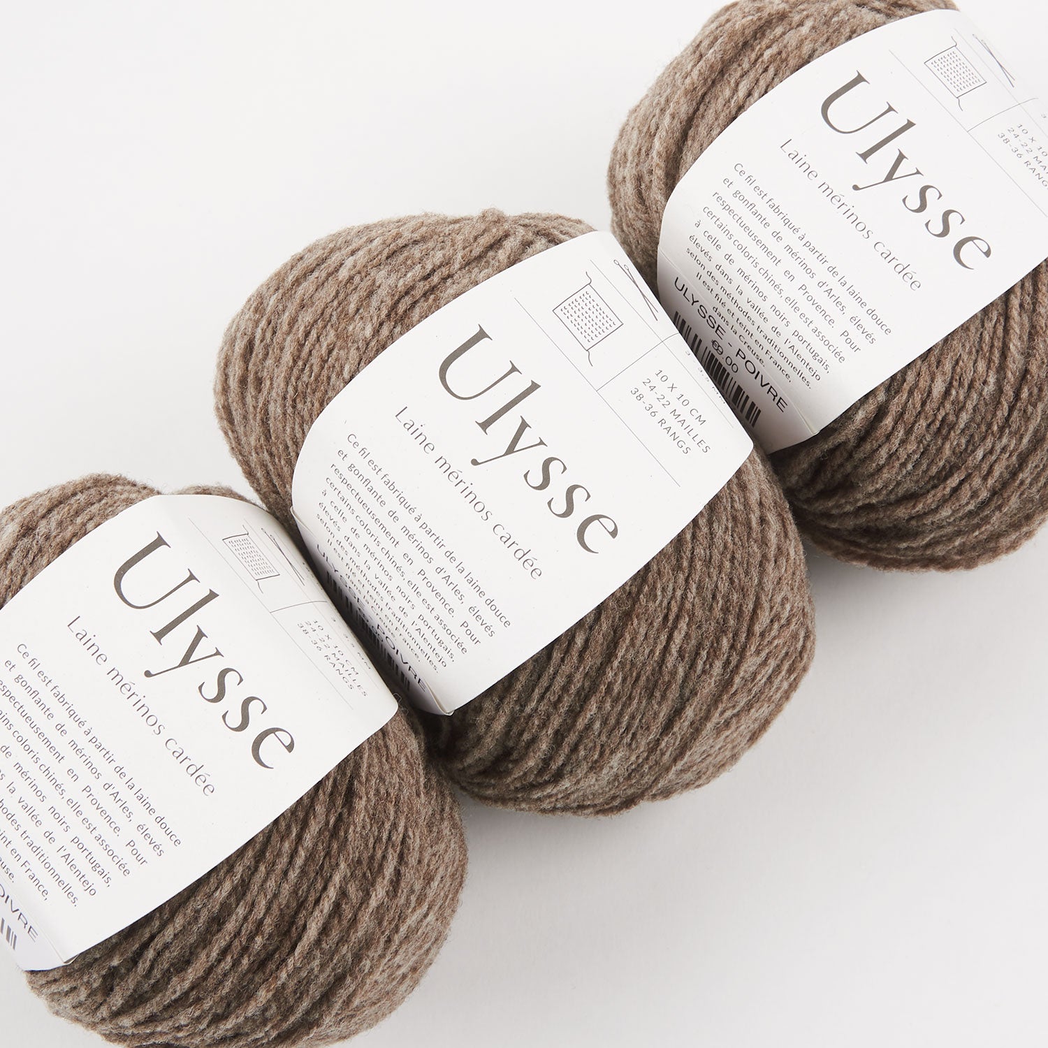De Rerum Natura ULYSSE - POIVRE Merino wool Sport brown Yarn