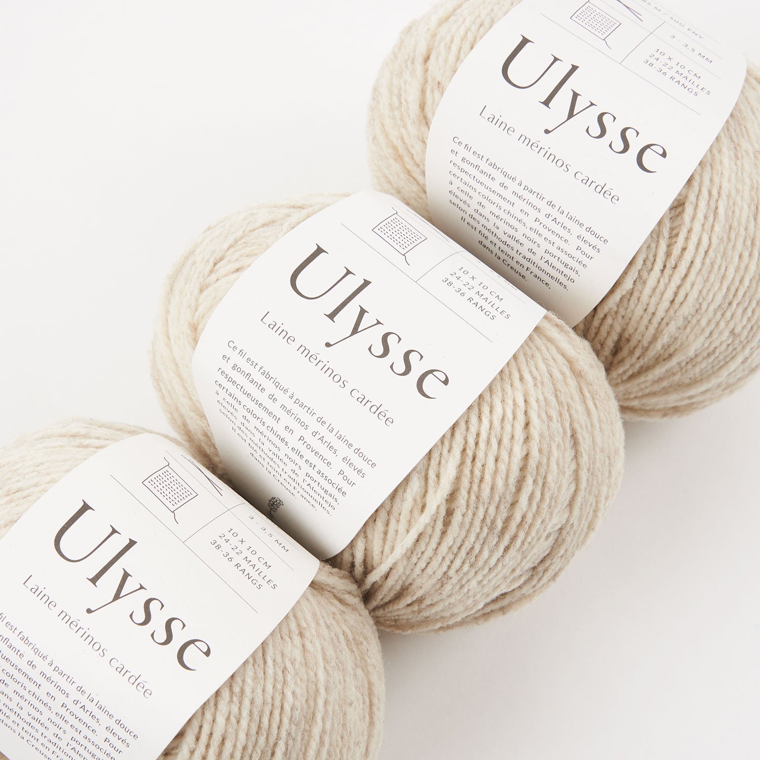 De Rerum Natura ULYSSE - POIVRE BLANC Merino wool Sport beige Yarn