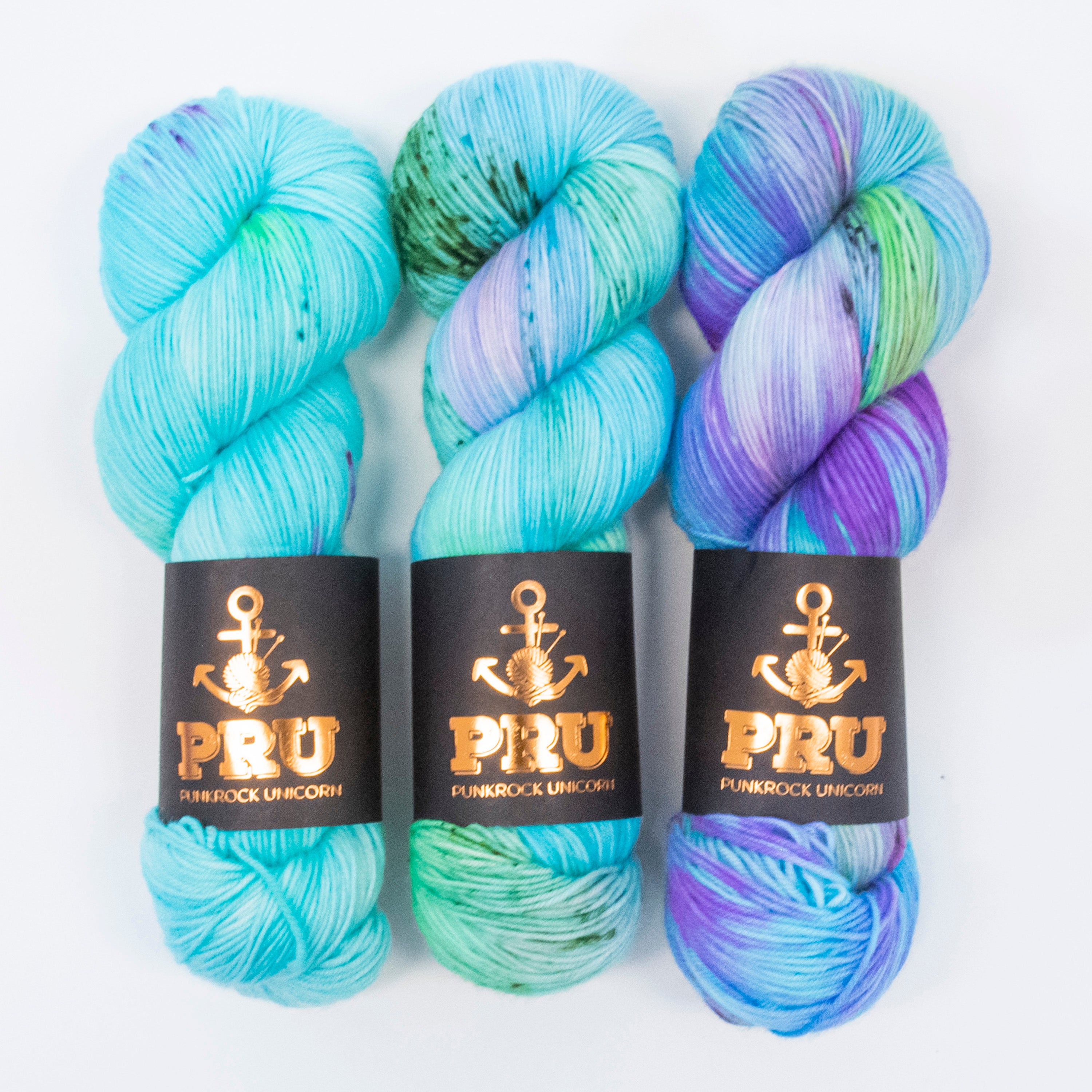Punk Rock Unicorn OPAL BEACH Merino wool Nylon Fingering Quick Kits