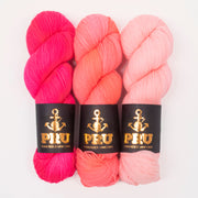 Punk Rock Unicorn NEON WATERMELON Merino wool Nylon Fingering Quick Kits